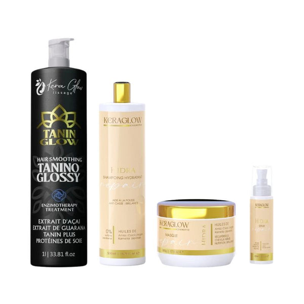 Coffret Lissage Au Tanin KeraGlow & Kit Sans Sulfate