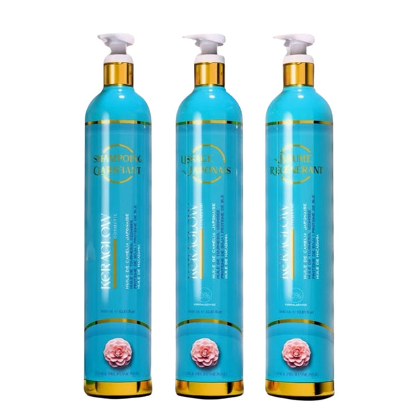Lissage Japonais Kera Glow Kit Complet 3x1L